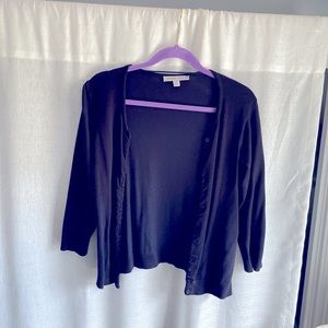 **LARRY LEVINE** navy blue cardigan**